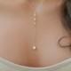 Gold Lariat Necklace, CZ Lariat Y Necklace, 14K Gold Lariat Necklace, Simple and Layered