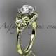 14kt yellow gold diamond floral wedding ring, engagement ring ADLR125