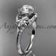 14kt white gold diamond floral wedding ring, engagement ring ADLR125