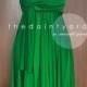 Short Straight Hem Emerald Green Bridesmaid Dress Convertible Dress Infinity Dress Multiway Dress Wrap Dress Maid of Honor Wedding Dress