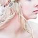 natural bridal crown, bridalhead piece, wedding headpiece, natural hair crown, natural pinecone rose floral hair crown 'Take my breath away'
