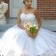White Tulke Cupcake ~ Vintage 1950s Strapless Wedding Prom Dress XS Sz 0