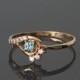 Topaz ring, Gold topaz ring, Blue topaz ring, Blue stone ring, Elegant ring, Dainty ring, Gemstone ring, December birthstone
