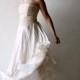 Boho Wedding Dress, Alternative Wedding Dress, Lace wedding dress, Fairy wedding dress, strapless wedding dress, Silk Bridal gown. Loretree