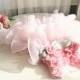 Infant Glitz Pageant Dress with Fancy Pink Flowers, Birthday Dress 1 Year Old, Birthday Dress Baby, PD057-2