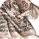 Book Scarf. Lorem Ipsum scarf. Cicero placeholder text. Silkscreen linen weave pashmina. Graphic designer, art director, literary gift.