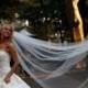 1-tier veil with swarovski crystals, bridal veil, Availabe 90" thru 140" lengths and 160" royal length