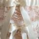Ivory Lace Wedding Garter Set, Bridal Garter Set, Keepsake Garter, Prom Garter