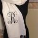 Luxe Wedding Monogram Scarf - Initial Personalized Scarf - Monogram Gifts - Wedding Accessories