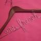 Cherry Wood Hanger - Personalized Wedding Accessory with Colored Wire and Words of Your Choice