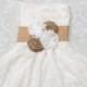 Rustic Flower Girl Dress -Flower Girl Dress- Burlap Flower Girl-White Lace Flower Girl Dress-Junior Bridesmaid Dress-Country Wedding-Hair
