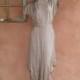Vintage 1940s Evening Gown Column Dress Lurex Champagne Wedding Dress US6 W26 2014505