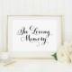 Instant Download In Loving Memory Sign - Wedding Reception Signage, Wedding Signs, Table Card, Simple, Modern, Calligraphy - ILM01