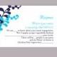 DIY Wedding RSVP Template Editable Text Word File Download Printable RSVP Cards Leaf Rsvp Turquoise Rsvp Card Template Navy Blue Rsvp Card