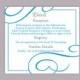 DIY Wedding Details Card Template Editable Text Word File Download Printable Details Card Aqua Blue Details Card Information Cards