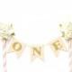 Pink & Gold Birthday Cake Topper - First Birthday Cake Topper, 1st Birthday, Cake Bunting, birthday, baby shower, tea party
