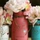 Wedding Decor - Painted Mason Jar - Mason Jar Decor - Valentines Decor - Wedding Centerpieces - Baby Shower - Gift For Her - Bridal Shower