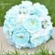 Something Blue - Blue Bridal Bouquet - Hydrangea Bridal Bouquet - Wedding Flowers - Bridal Boquet - Bride And Groom Flowers