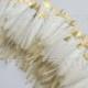 Bulk / Wholesale GOLD dipped natural white feathers - metallic gold hand painted duck feathers / 3-4.5 in (7.5-11.5 cm) long / FB120-3G