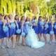 Convertible infinity wedding bridesmaid wrap style elegant long short dress COBALT BLUE