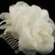 Pure Silk Bridal Flower Comb Bridal Hair Flower Bridal Headpiece Wedding Headpiece Wedding Flower Comb Bridal Hair Accessory, Fall Wedding