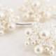Wedding Bridal Bridesmaid Pearl and Crystal Hair Pin Set of Three
