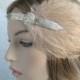 SALE Flapper Headpiece for Flapper Dress 1920s Headband Silver Art Deco Bridal 1920s Beaded Headpiece