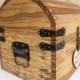 Ready to Ship - 3-5 bus days - Wedding Card Box - Rustic Wood Treasure Chest with CARD SLOT and Lock-Key Set - ALL Inclusive