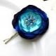 Ombré Blue Hair Piece, Turquoise Navy Light Blue Fascinator, Royal Blue Wedding Hair Pin, Blue Flower Hairpin, Cobalt Blue Hair Pin