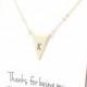 Gold Triangle Letter Necklace - Bridesmaid Gift Jewelry - Unbiological Sister - Personalized Necklace - Initial Letter - Larger Triangle
