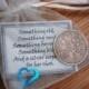 Sixpence bridal gift something blue traditional good luck charm