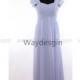 bridesmaid dress with cap sleeves in Lavender Lilac long party dress purple evening dress chiffon prom dress