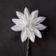 1 white silk flower wedding hair clip "Edelweiss"