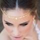 Bohemian bridal headpiece,  boho wedding hair accessory, dainty bridal headband