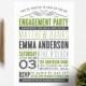 Old Fashioned Engagement Party Invitation