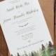 Wedding Invitation, Tree Wedding Invitation, Mountain Wedding Invitation, rustic wedding invitation, wedding invitation, trees  - The Katie