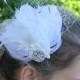 Bridal Feather Fascinator, Wedding Fascinator, Bridal Head Piece, Bridal Head Wear, Bridal accessories, EMILY