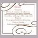 DIY Wedding Details Card Template Editable Text Word File Download Printable Details Card Brown Pink Details Card Enclosure Cards