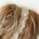Lace ıvory Pearl  Flowers Headband, Bridal Hair Accessories, Wedding Hair Accessories, Pearl Headband,  Bridal, Bridesmaid Headband