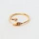 Solid Gold Wedding & Engagement Ring / Vintage Style Ring / Stacking Ring / Gold Leaf Stacking Ring / Adjustable