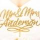 Wedding Cake Topper - Mr and Mrs Cake Topper - Custom Cake Topper for Wedding Cake - Last Name - Downtown Collection