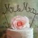 Mr & Mrs Wedding Cake Topper Banner - Rustic Wedding Cake Topper, Shabby Chic Wedding Cake Decoration, Personalized Wedding Cake Topper