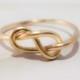 Love Bound Ring // Solid 14K Gold // Eternity Love Knot Ring