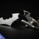 Wedding cufflinks for groom - bat cufflinks personalized in sterling silver, quality men accessories