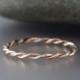 Two Tone White and Rose Gold Twist Ring - Two Tone Mix of solid 14k Rose Gold, White Gold or Yellow Gold - 1.6mm