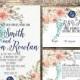 Floral wedding invitation, Printable wedding invitation rustic floral wedding, modern wedding invitation, The Zoe Collection