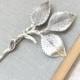 Silver Branch Bobby Pins Antique Silver Leaf Hair Pin Bridesmaid Gift Leaf Bobbies Garden Wedding Leaves for Hair Vintage Style Bridal