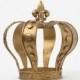 Gold Crown Cake Topper - hand painted Gold - Crown Party Decoration