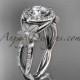 14kt white gold diamond floral wedding ring, engagement ring ADLR127