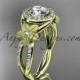 14kt yellow gold diamond floral wedding ring, engagement ring ADLR127